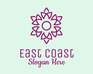 Elegant Purple Flower  logo design