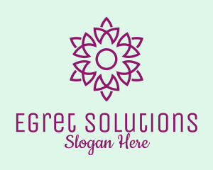 Elegant Purple Flower  logo design