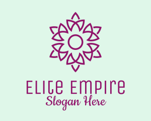 Elegant Purple Flower  logo design