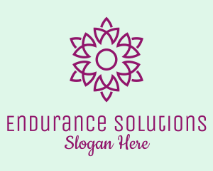 Elegant Purple Flower  logo design