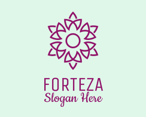 Elegant Purple Flower  logo design