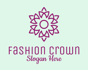 Elegant Purple Flower  logo design