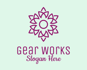 Elegant Purple Flower  logo design