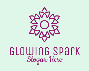 Elegant Purple Flower  logo design