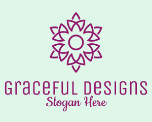 Elegant - Elegant Purple Flower logo design