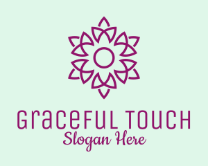 Elegant - Elegant Purple Flower logo design