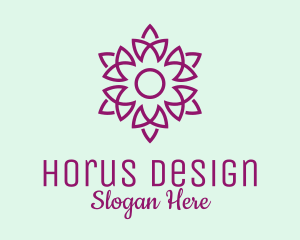 Elegant Purple Flower  logo design