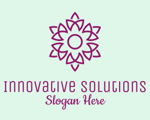 Elegant Purple Flower  logo design