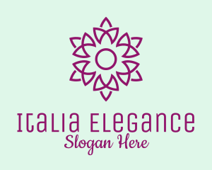 Elegant Purple Flower  logo design