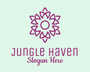 Elegant Purple Flower  logo design