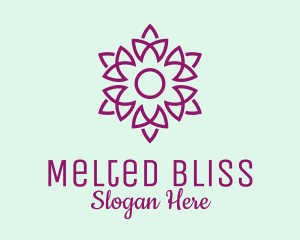 Elegant Purple Flower  logo design