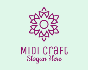 Elegant Purple Flower  logo design