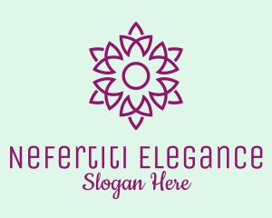 Elegant Purple Flower  logo design