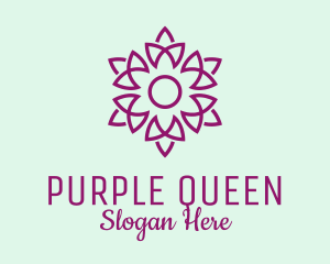 Elegant Purple Flower  logo design