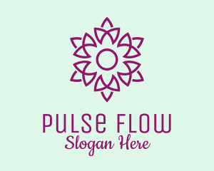 Elegant Purple Flower  logo design