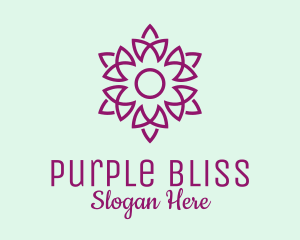 Purple - Elegant Purple Flower logo design