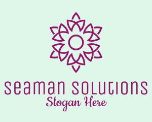 Elegant Purple Flower  logo design