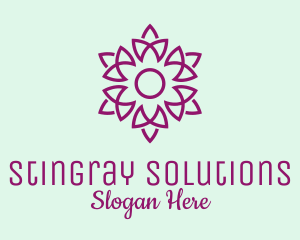 Elegant Purple Flower  logo design