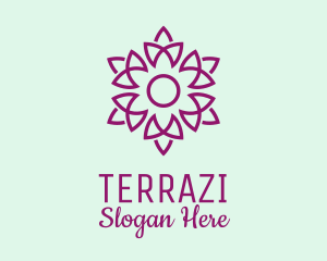 Elegant Purple Flower  logo design