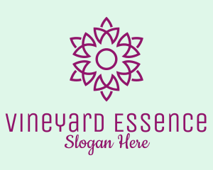 Elegant Purple Flower  logo design