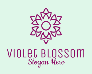 Elegant Purple Flower  logo design