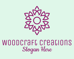 Elegant Purple Flower  logo design