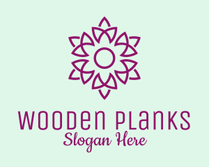 Elegant Purple Flower  logo design