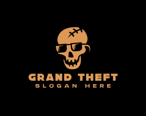 Gamer - Thriller Skull Shades logo design