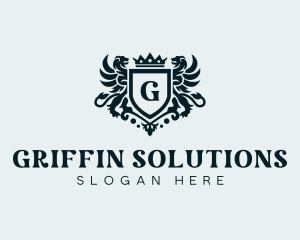 Griffin Crest Shield logo design