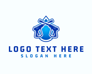 Sanitary - Water Pressure Wash logo design