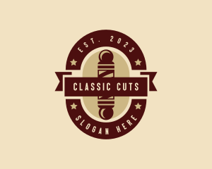 Barber Haircut Stylist logo design