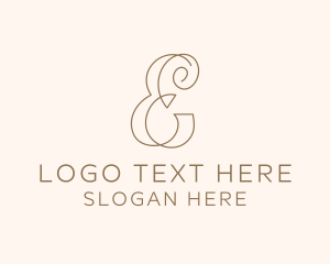 Wedding Planner - Business Calligraphy letter E logo design