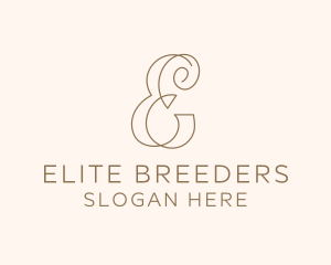 Business Calligraphy letter E logo design