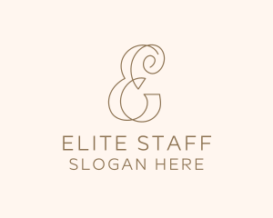 Business Calligraphy letter E logo design