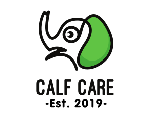 Calf - Green Ear Elephant logo design