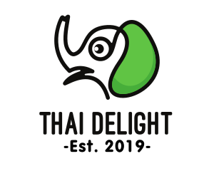 Thailand - Green Ear Elephant logo design