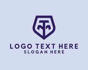 Letter Tr - Professional Minimalist Letter TM Shield logo design