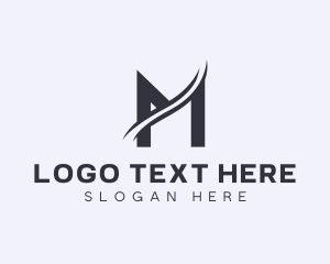 Company - Professional Company Swoosh Letter M logo design