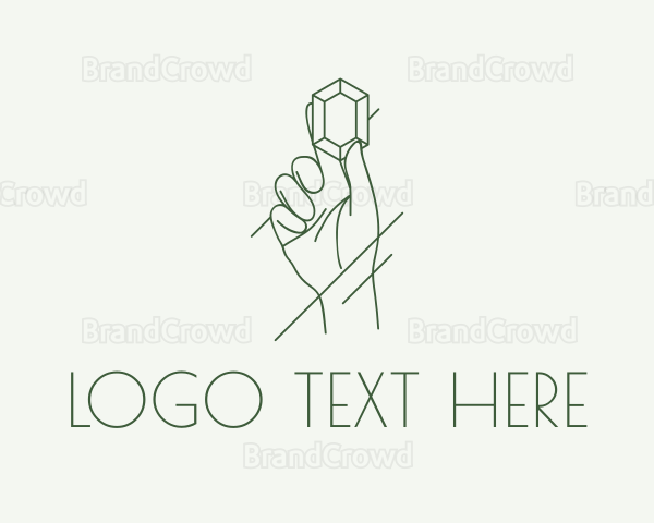 Luxurious Gemstone Hand Logo