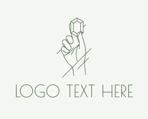 Lady - Luxurious Gemstone Hand logo design