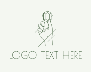 Sophisticated - Luxurious Gemstone Hand logo design