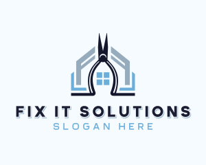 Repairman - Pliers Construction Repairman logo design