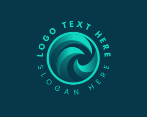 Tide - Water Wave Surfing logo design