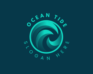 Tide - Water Wave Surfing logo design