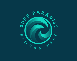 Surf - Water Wave Surfing logo design