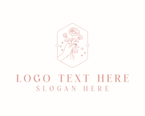 Massage - Holistic Flower Beauty logo design