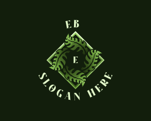 Etsy - Tropical Ornament Leaf logo design