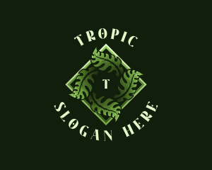 Tropical Ornament Leaf logo design