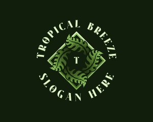 Tropical Ornament Leaf logo design