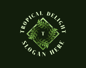 Tropical Ornament Leaf logo design